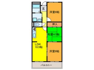 ガ－デンフラットカメリアⅠの物件間取画像